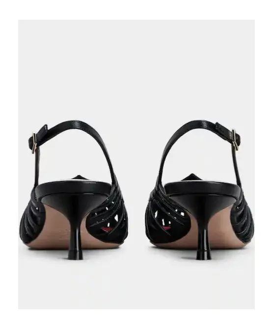 I Love Vivier Multistrap Slingback Pumps In Leather