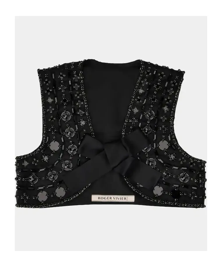 Viv' Choc Short Gilet In Silk