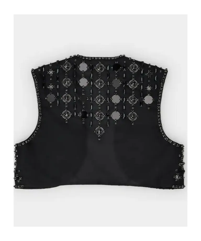 Viv' Choc Short Gilet In Silk