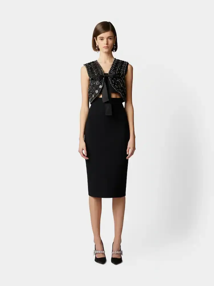 Viv' Choc Short Gilet In Silk