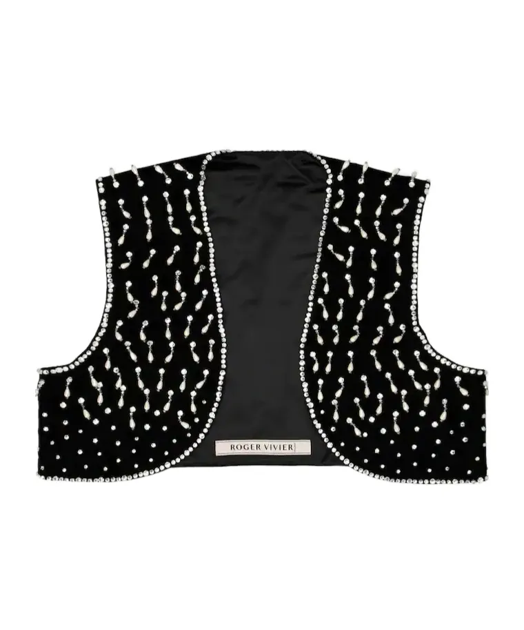 Viv' Choc Short Gilet In Velvet