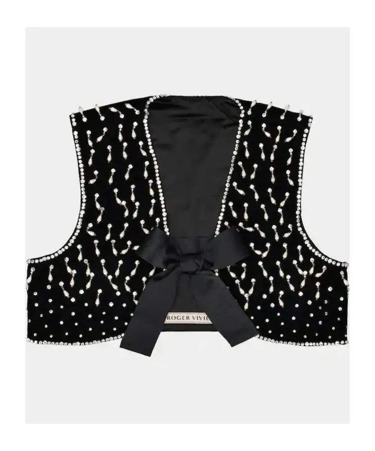 Viv' Choc Short Gilet In Velvet
