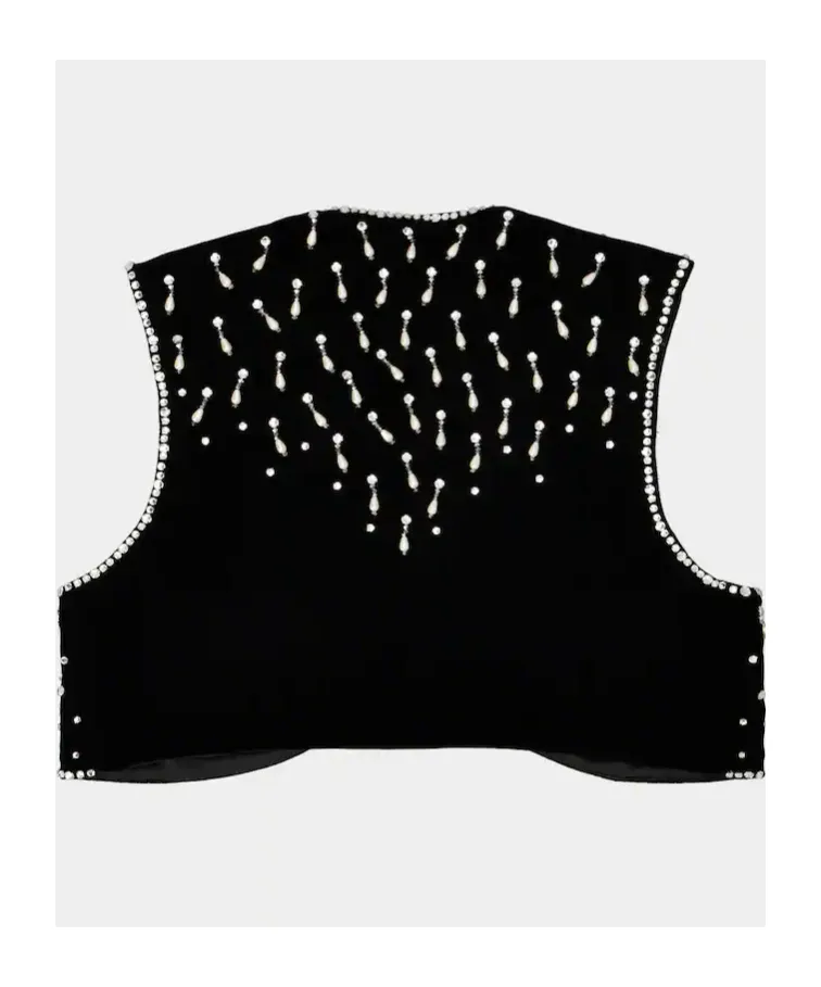 Viv' Choc Short Gilet In Velvet