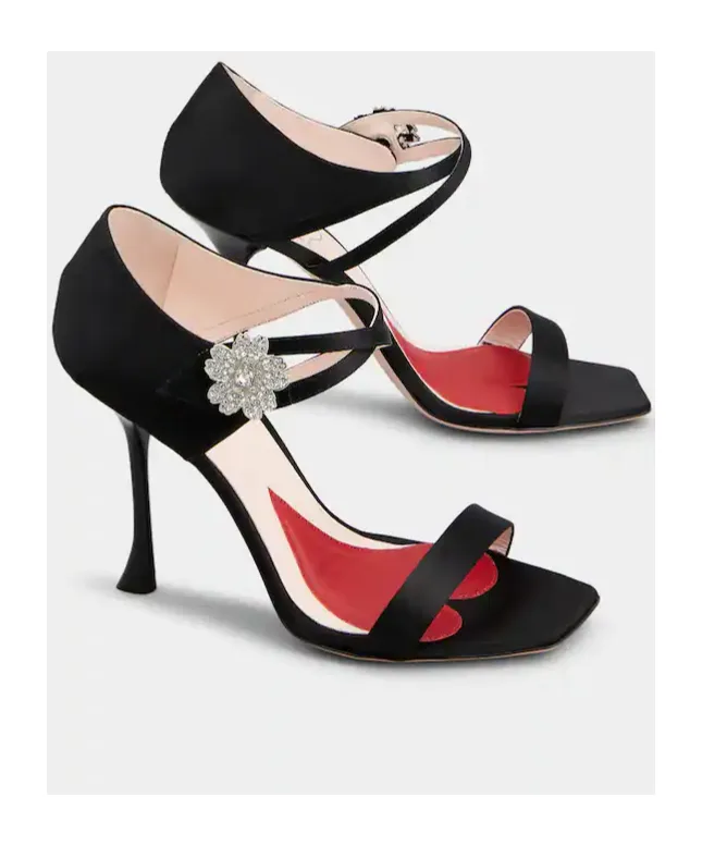 I Love Vivier Daisy Strass Heeled Sandals