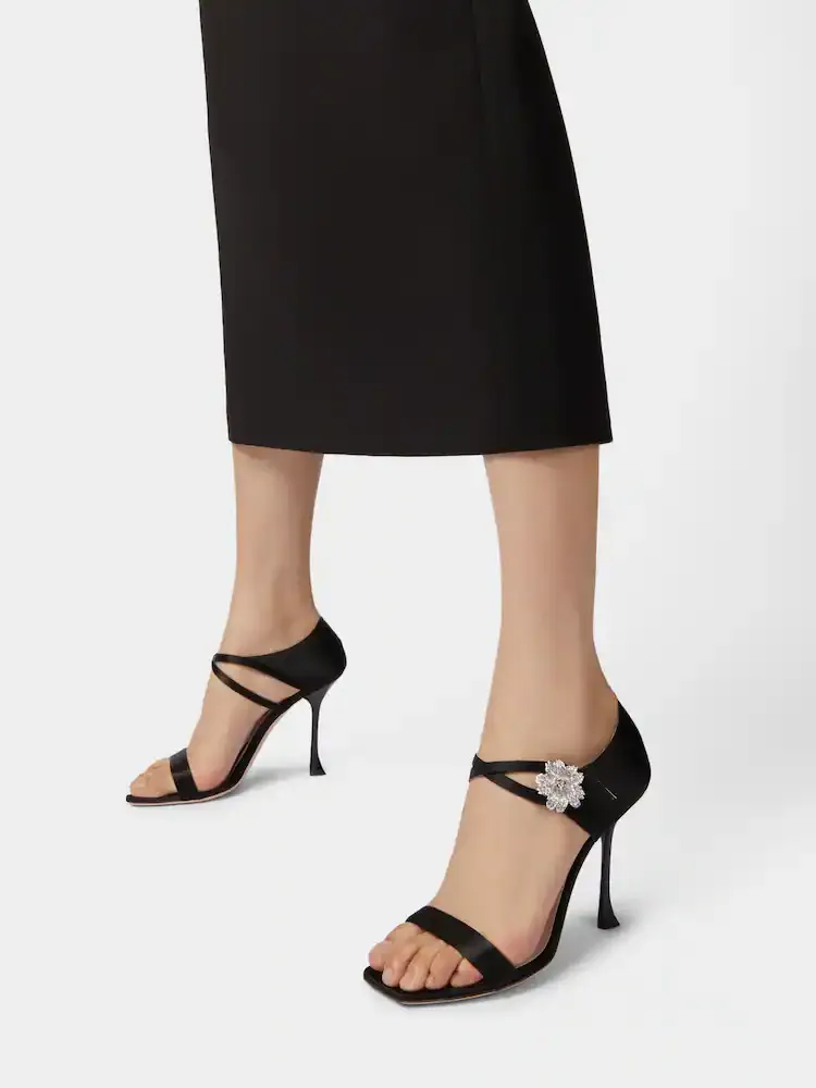 I Love Vivier Daisy Strass Heeled Sandals