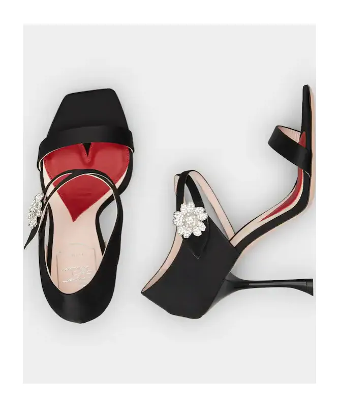 I Love Vivier Daisy Strass Heeled Sandals