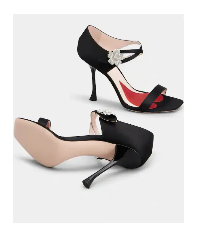 I Love Vivier Daisy Strass Heeled Sandals