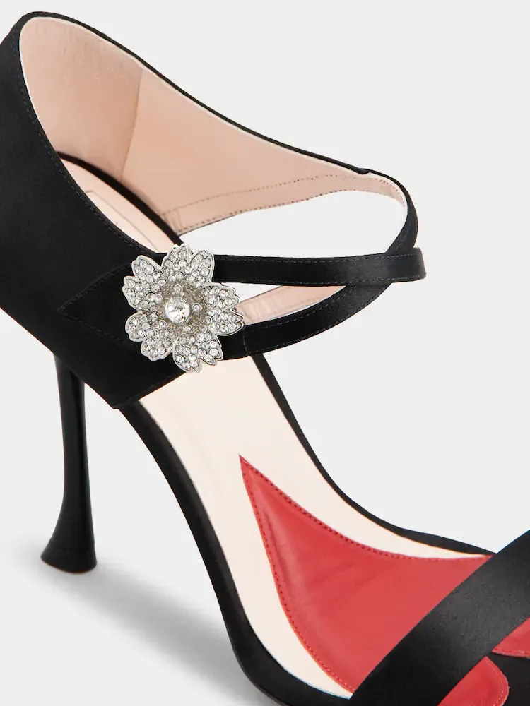 I Love Vivier Daisy Strass Heeled Sandals