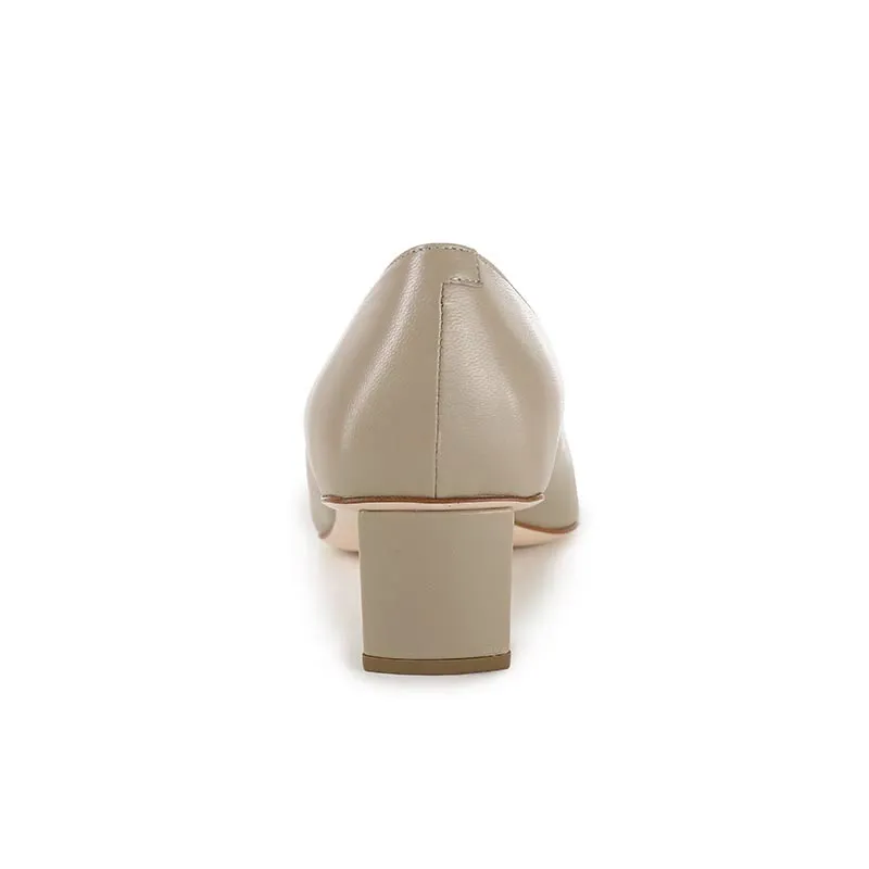 Metal Buckle Thick Heels