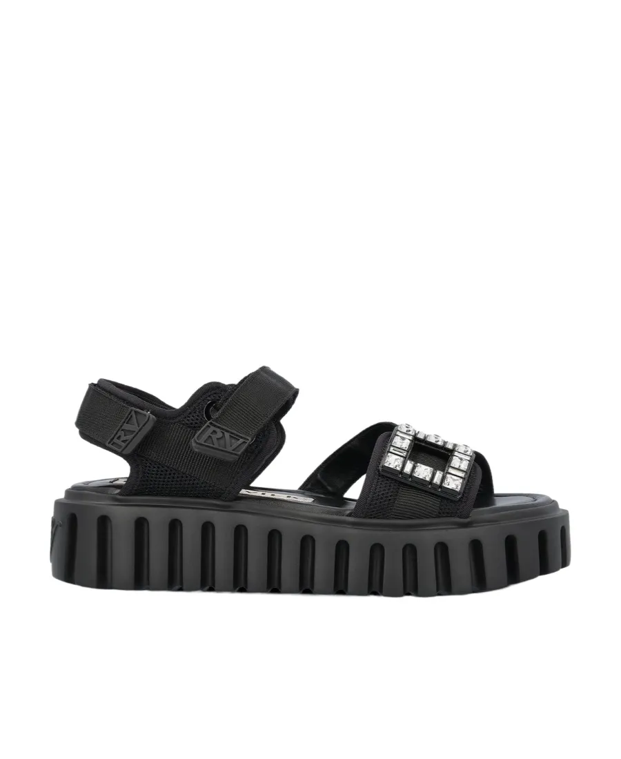 Viv' Go-Thick Trekky Strass Buckle Sandals