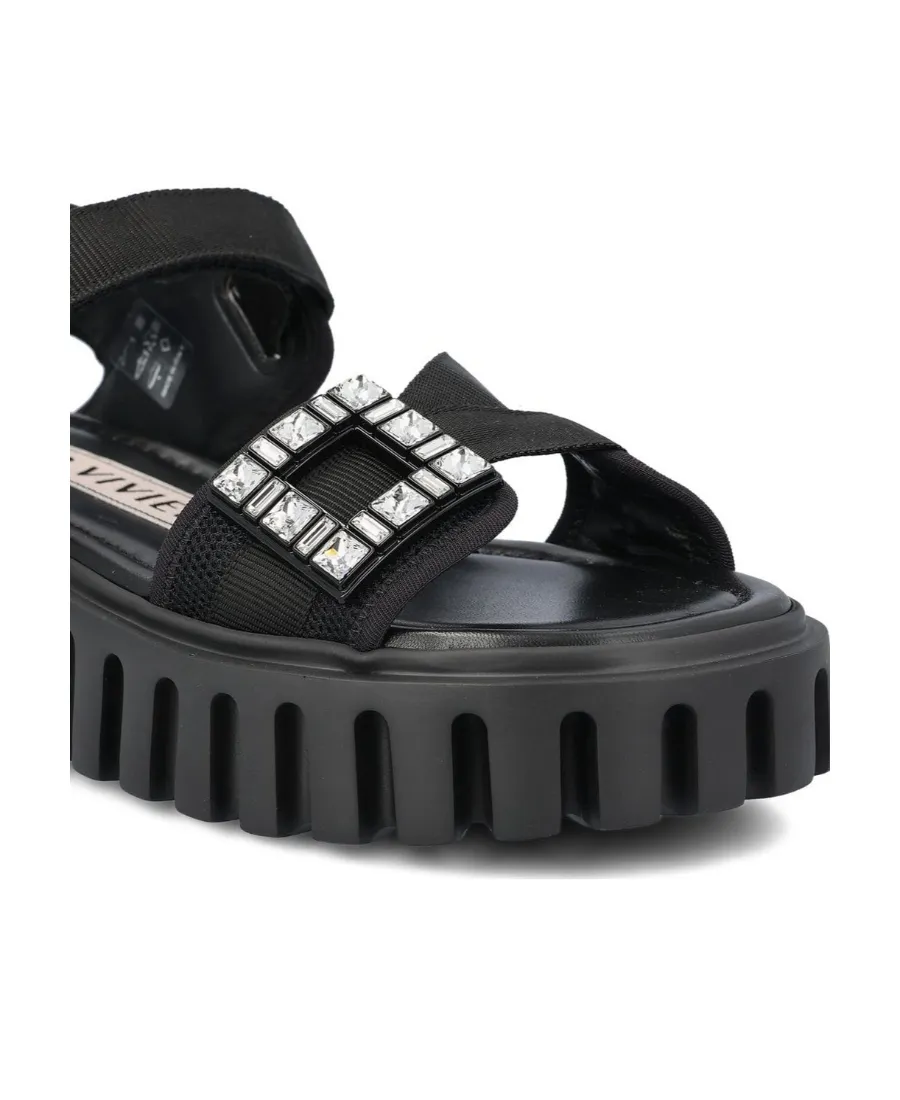 Viv' Go-Thick Trekky Strass Buckle Sandals