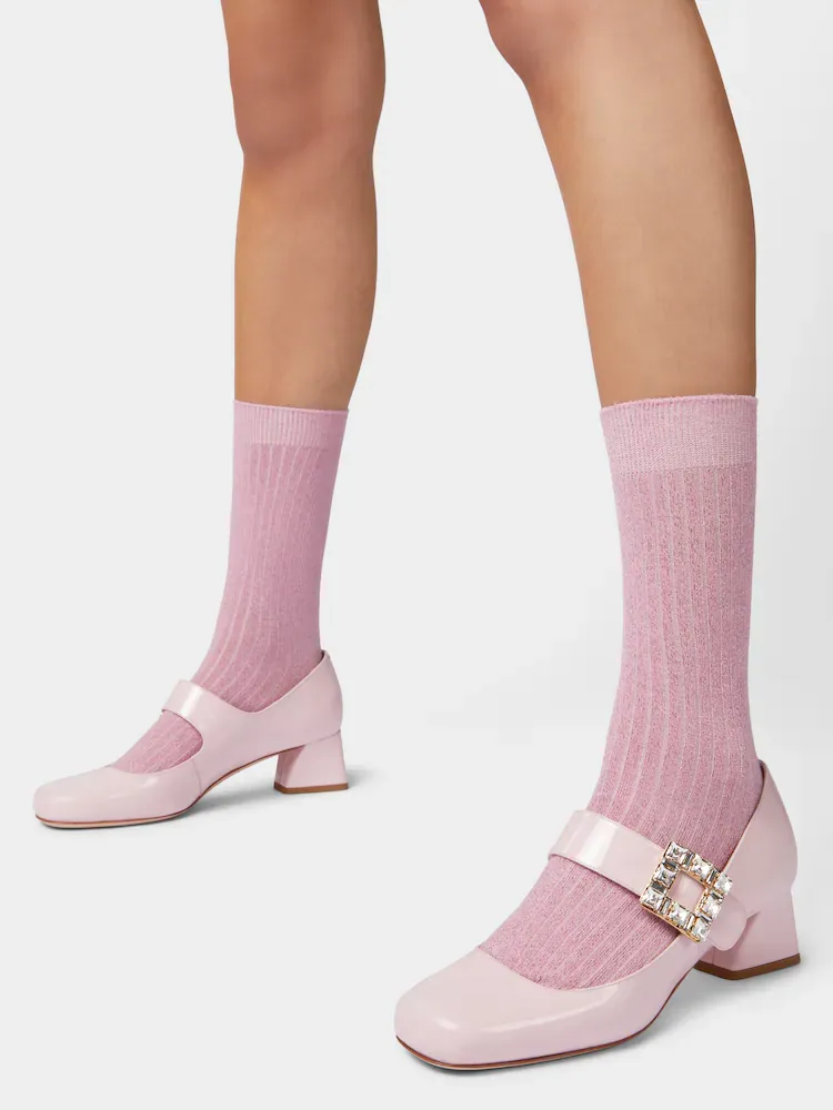 TrÈS Vivier Embellished Buckle Babies Pumps