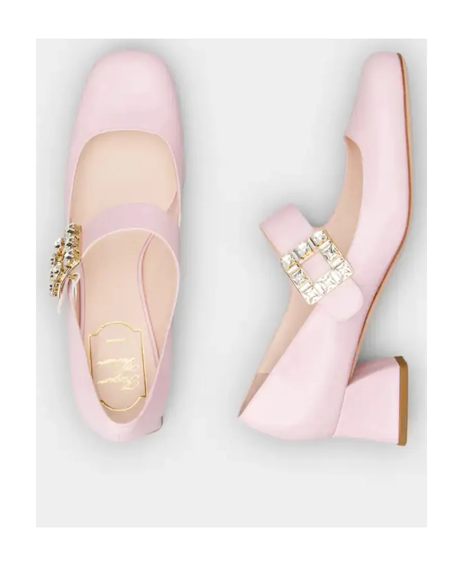 TrÈS Vivier Embellished Buckle Babies Pumps
