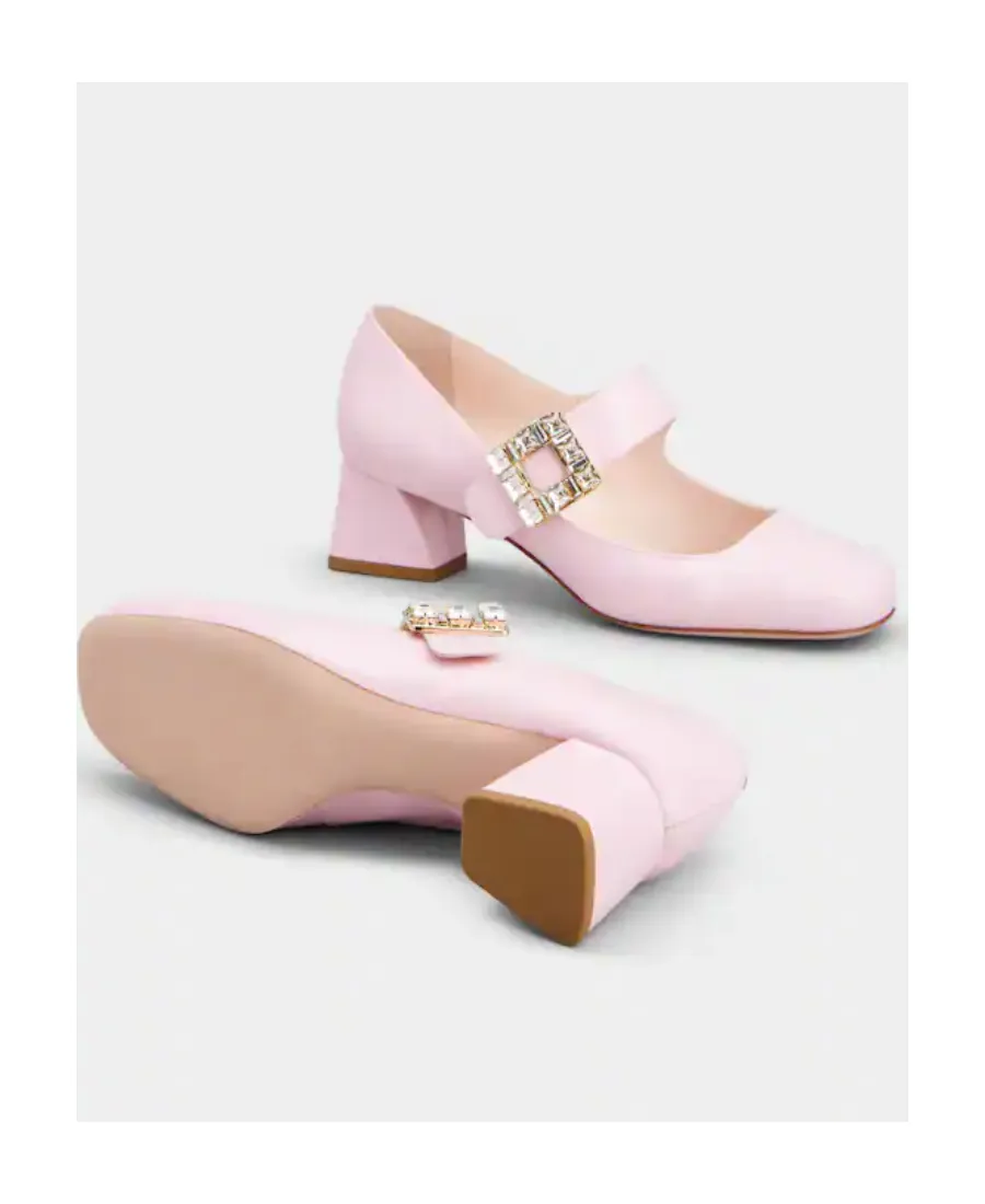 TrÈS Vivier Embellished Buckle Babies Pumps