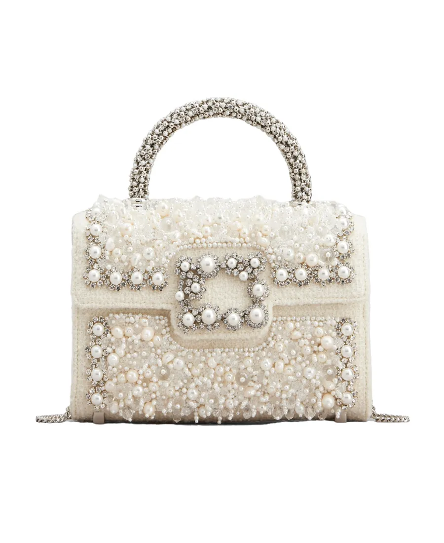 Flower Strass Pearl Mini Buckle Jewel Clutch Bag