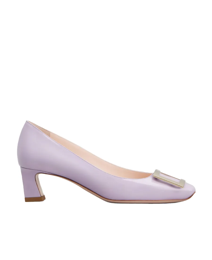 Trompette Metal Buckle Pumps In Patent Leather