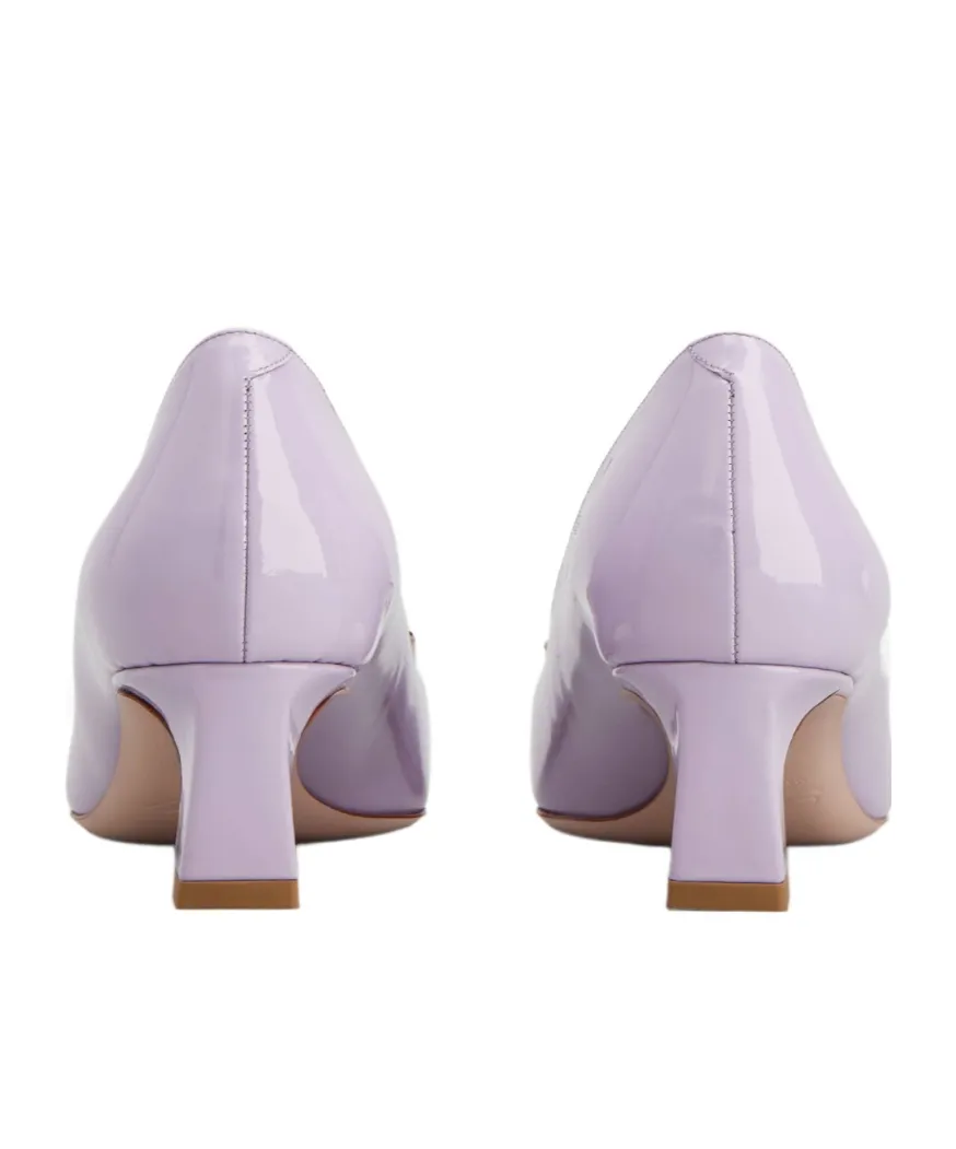 Trompette Metal Buckle Pumps In Patent Leather