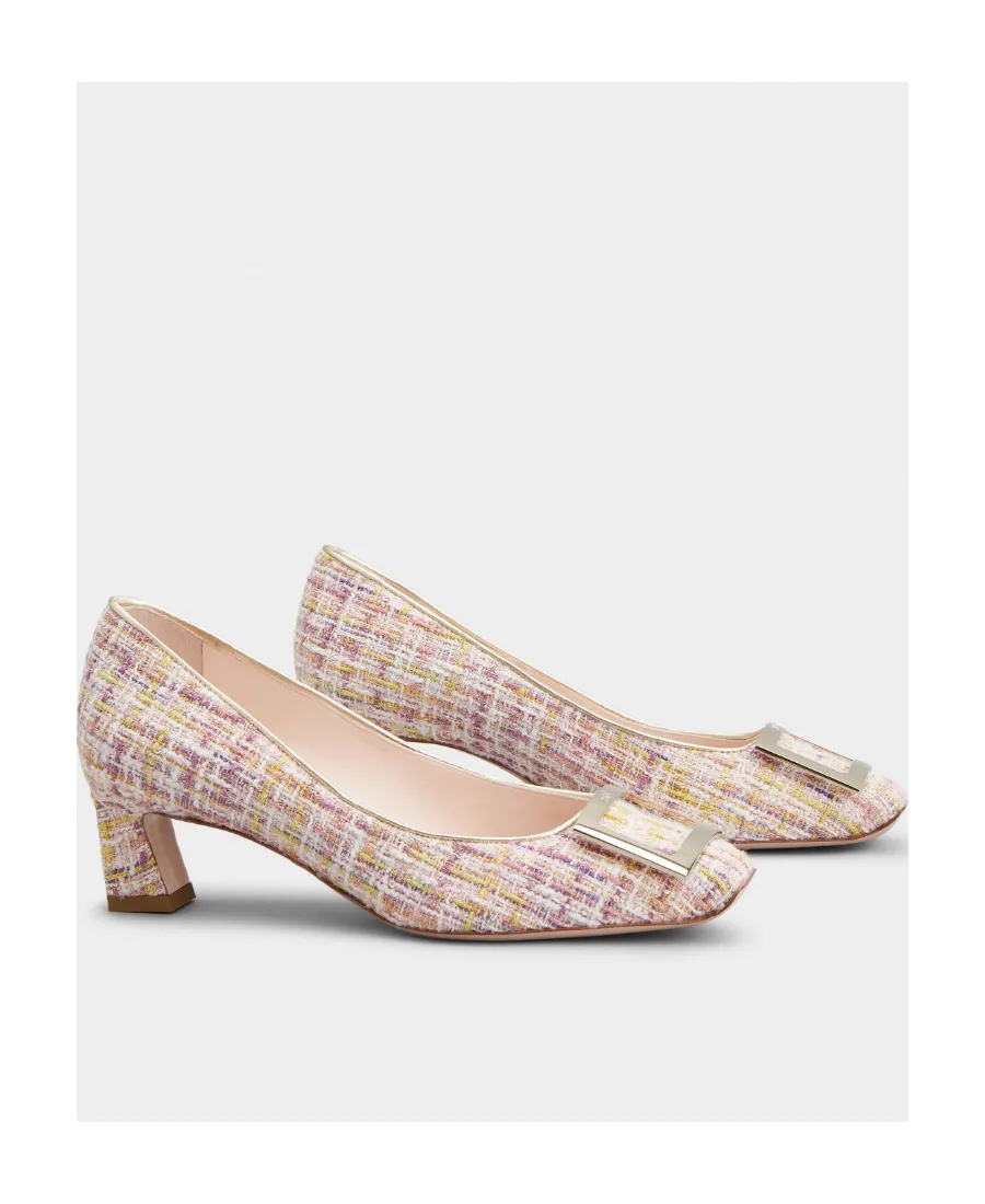 Trompette Metal Buckle Pumps In Fabric