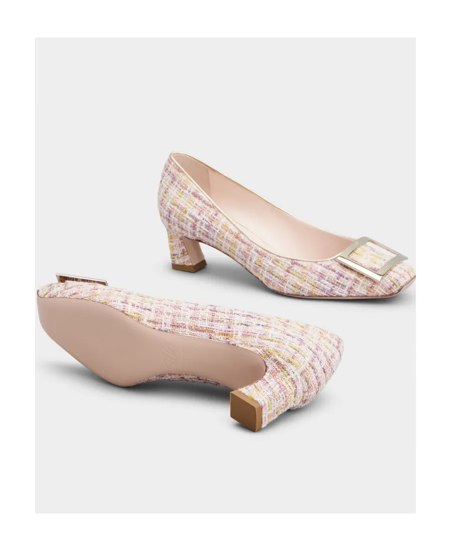 Trompette Metal Buckle Pumps In Fabric