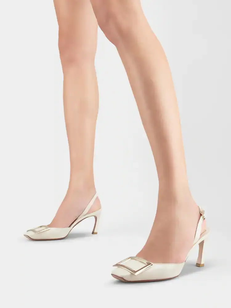 Trompette Buckle Slingback Pumps