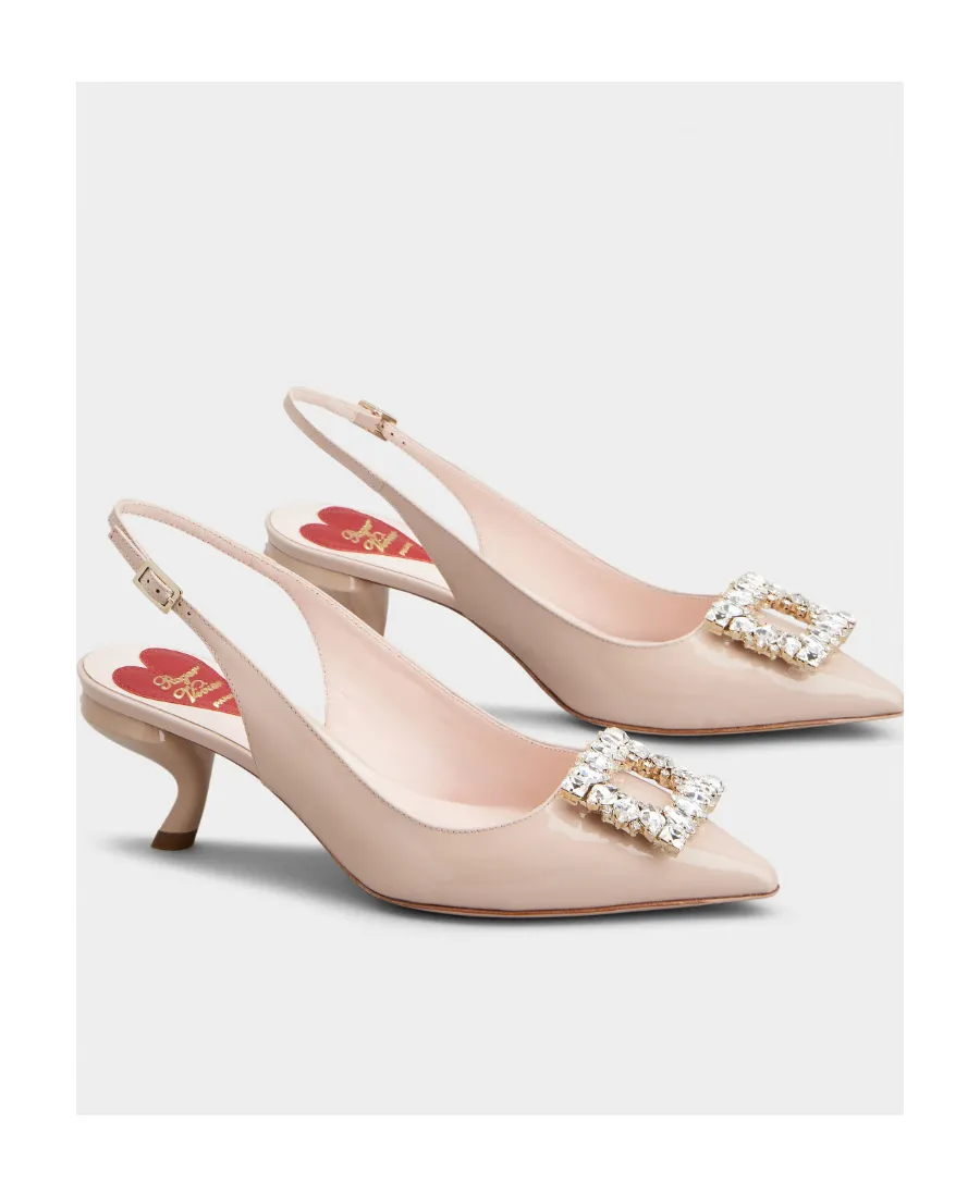 Virgule Buckle Slingback Pumps