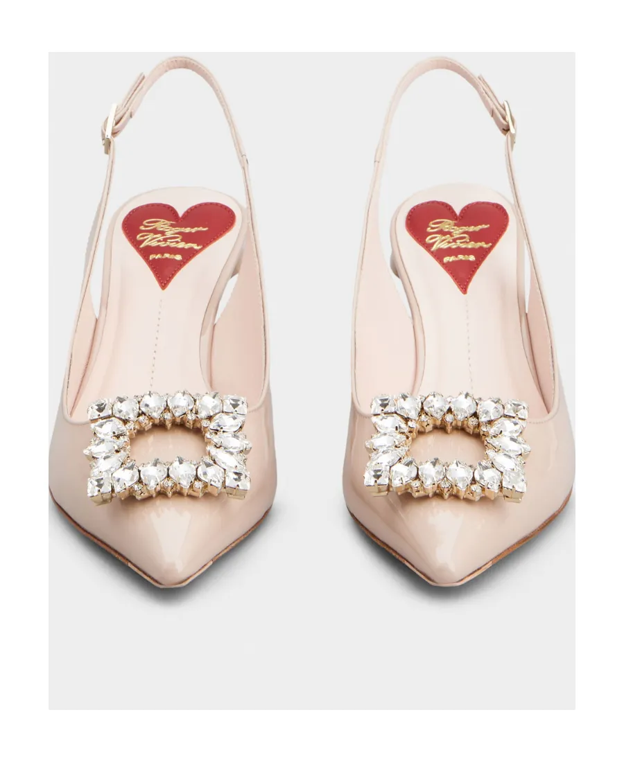 Virgule Buckle Slingback Pumps