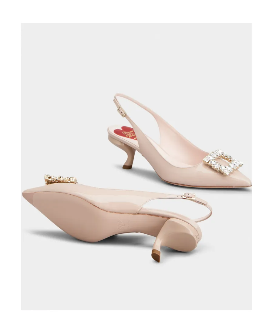 Virgule Buckle Slingback Pumps