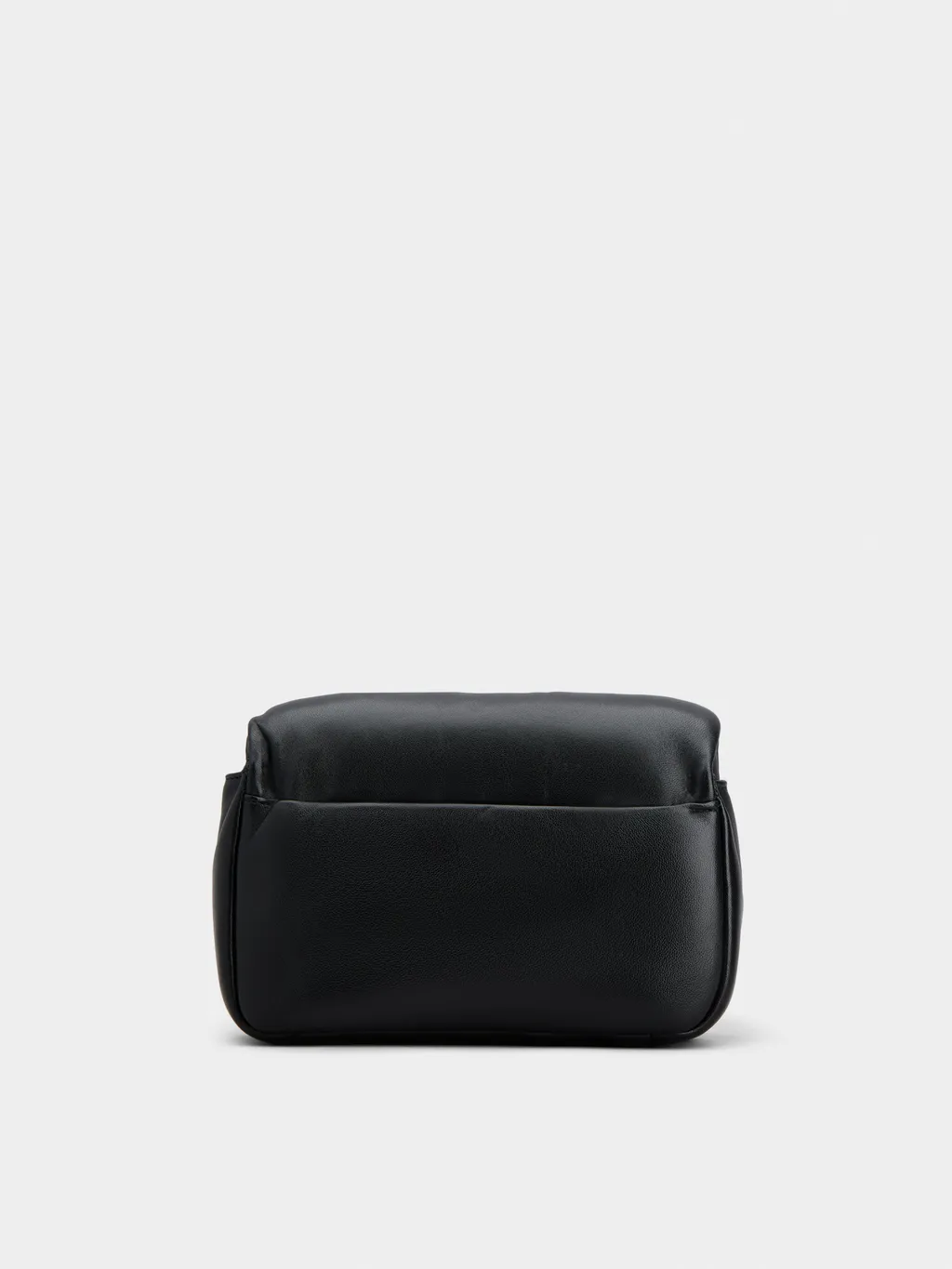 Logo Engraved Foldover Top Shoulder Bag