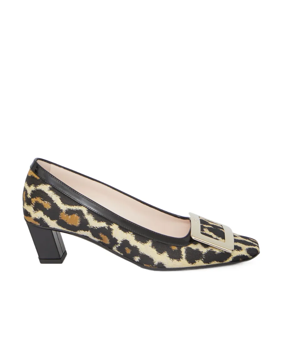 Belle Vivier Metal Buckle Pumps
