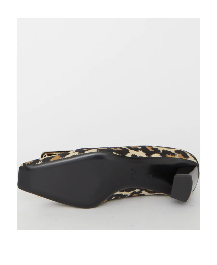 Belle Vivier Metal Buckle Pumps