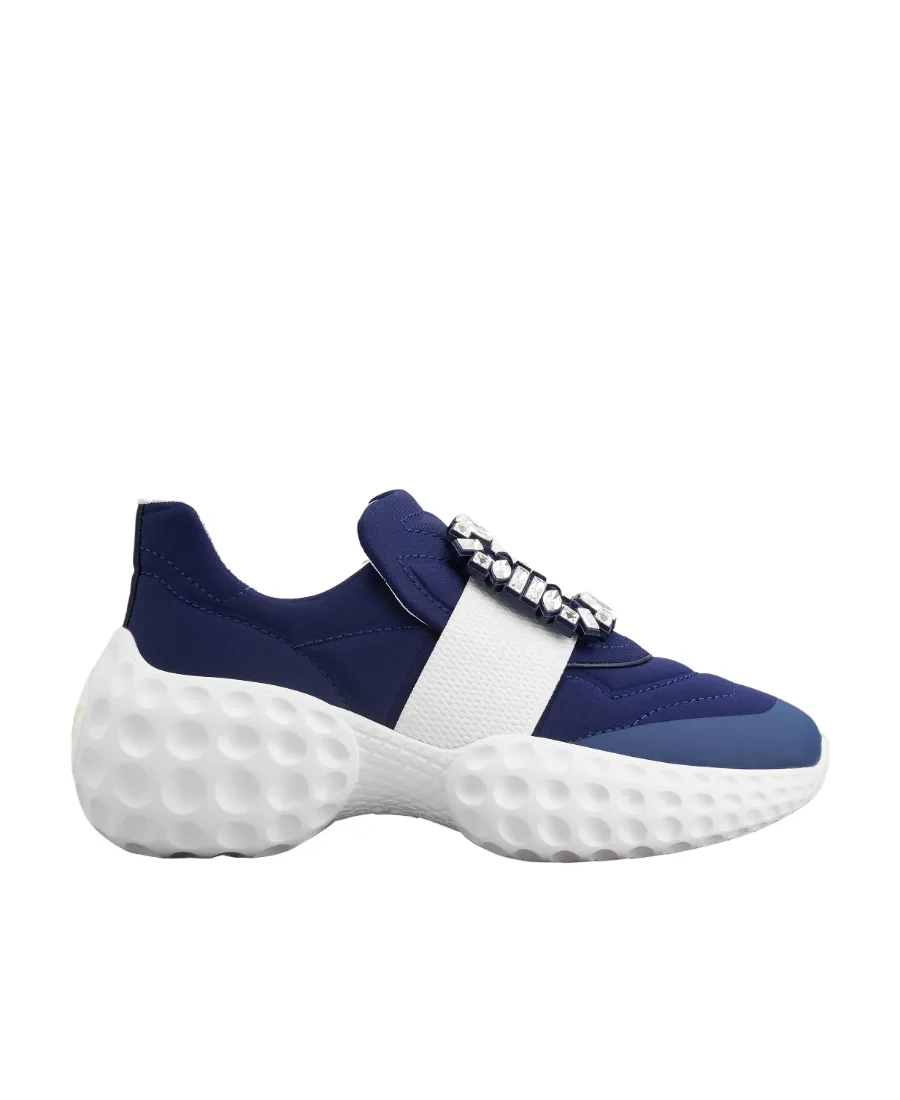 Viv' Run Light Strass Buckle Sneakers In Technical Fabric