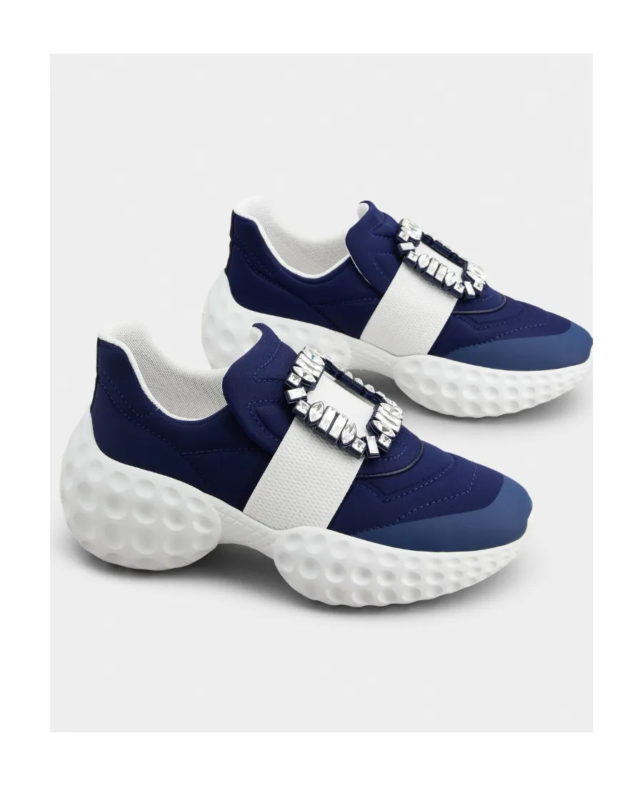 Viv' Run Light Strass Buckle Sneakers In Technical Fabric