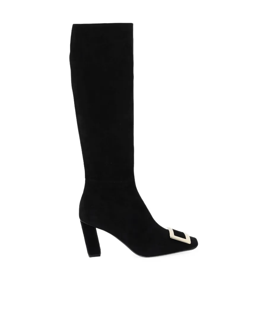 Buckle-Detailed Square-Toe Boots