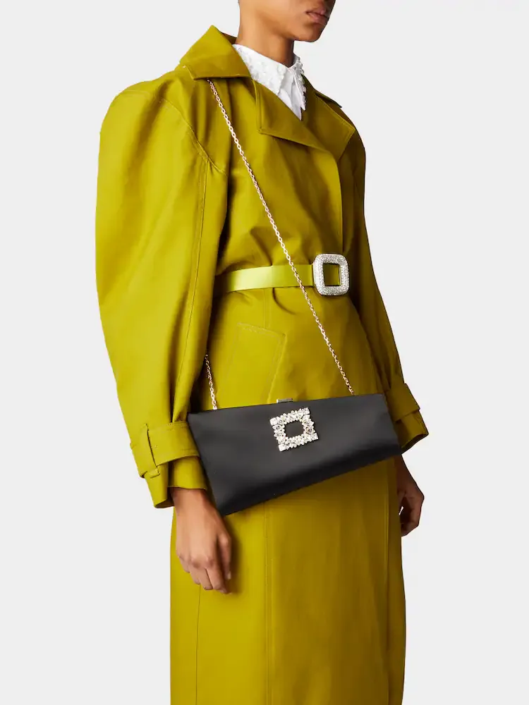 Twinkle Asymmetrical Buckle Embellished Clutch Bag