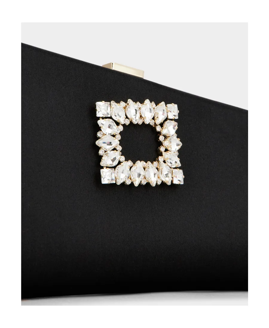 Twinkle Asymmetrical Buckle Embellished Clutch Bag