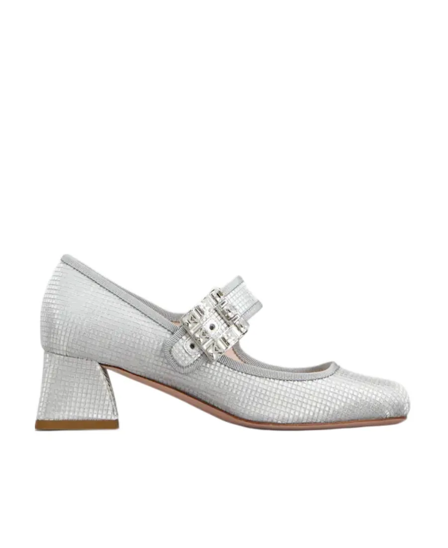 TrÉS Vivier Strass Buckle Babies Pumps In Fabric