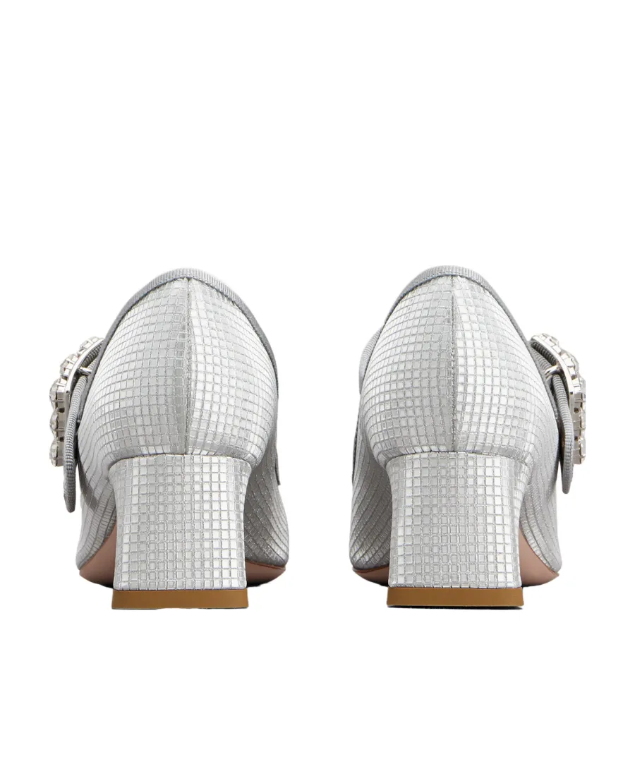 TrÉS Vivier Strass Buckle Babies Pumps In Fabric