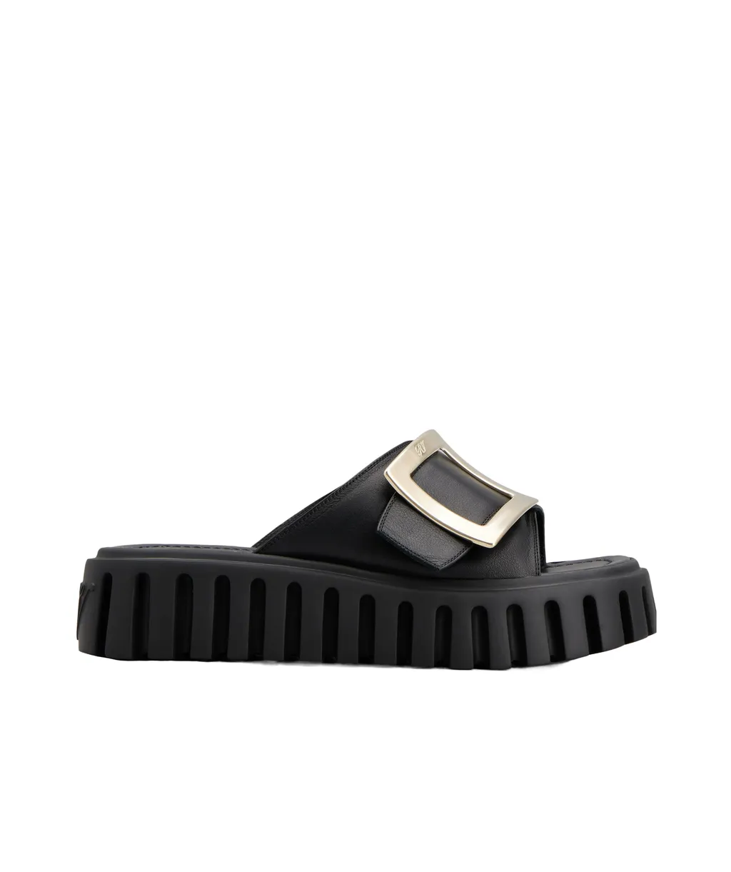 Viv' Go-Thick Metal Buckle Mules