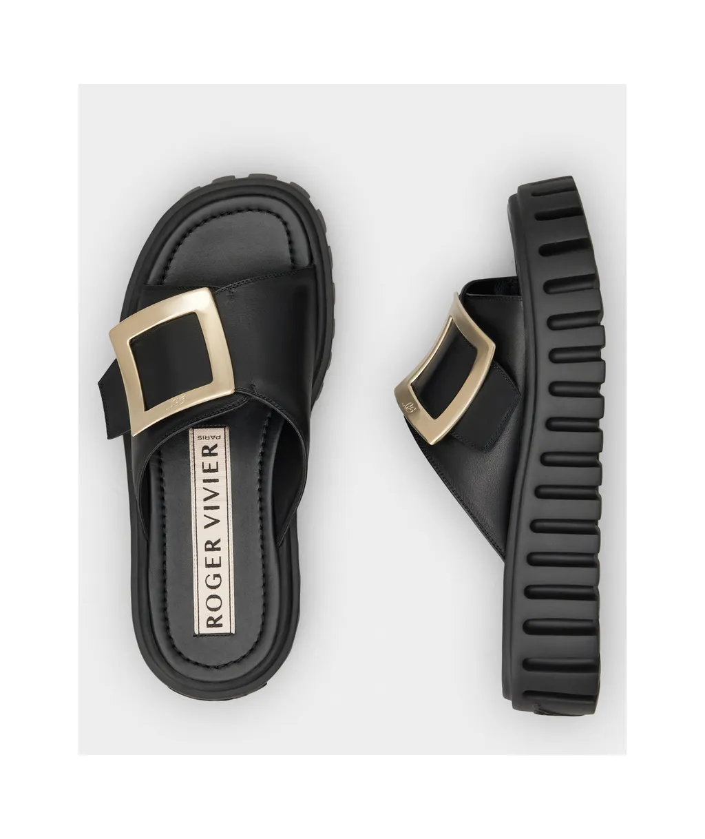 Viv' Go-Thick Metal Buckle Mules
