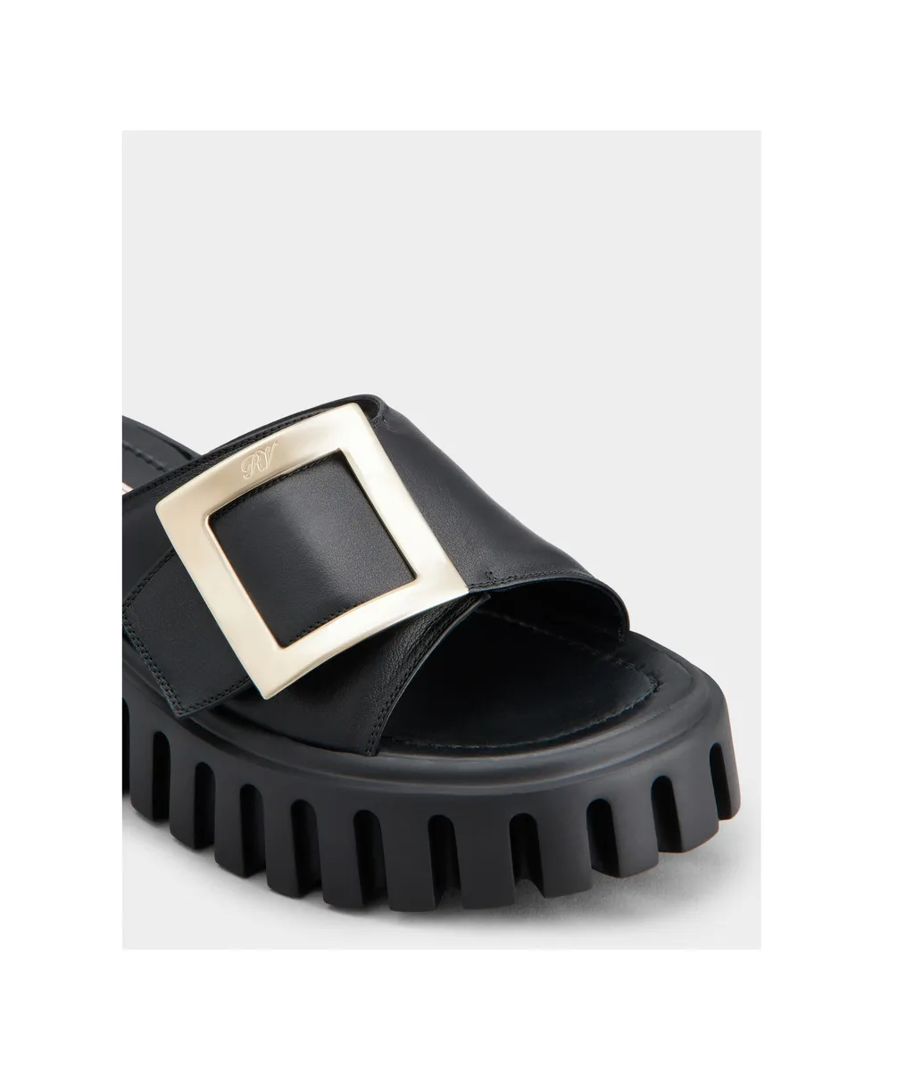 Viv' Go-Thick Metal Buckle Mules