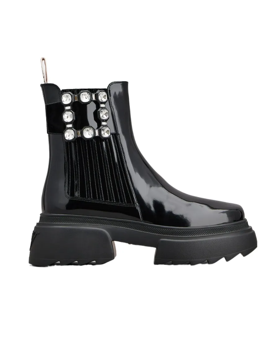 Buckle Embellished Ankle Boots