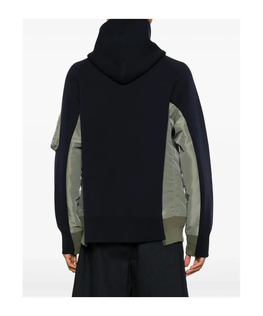 Panelled Drawstring Hoodie