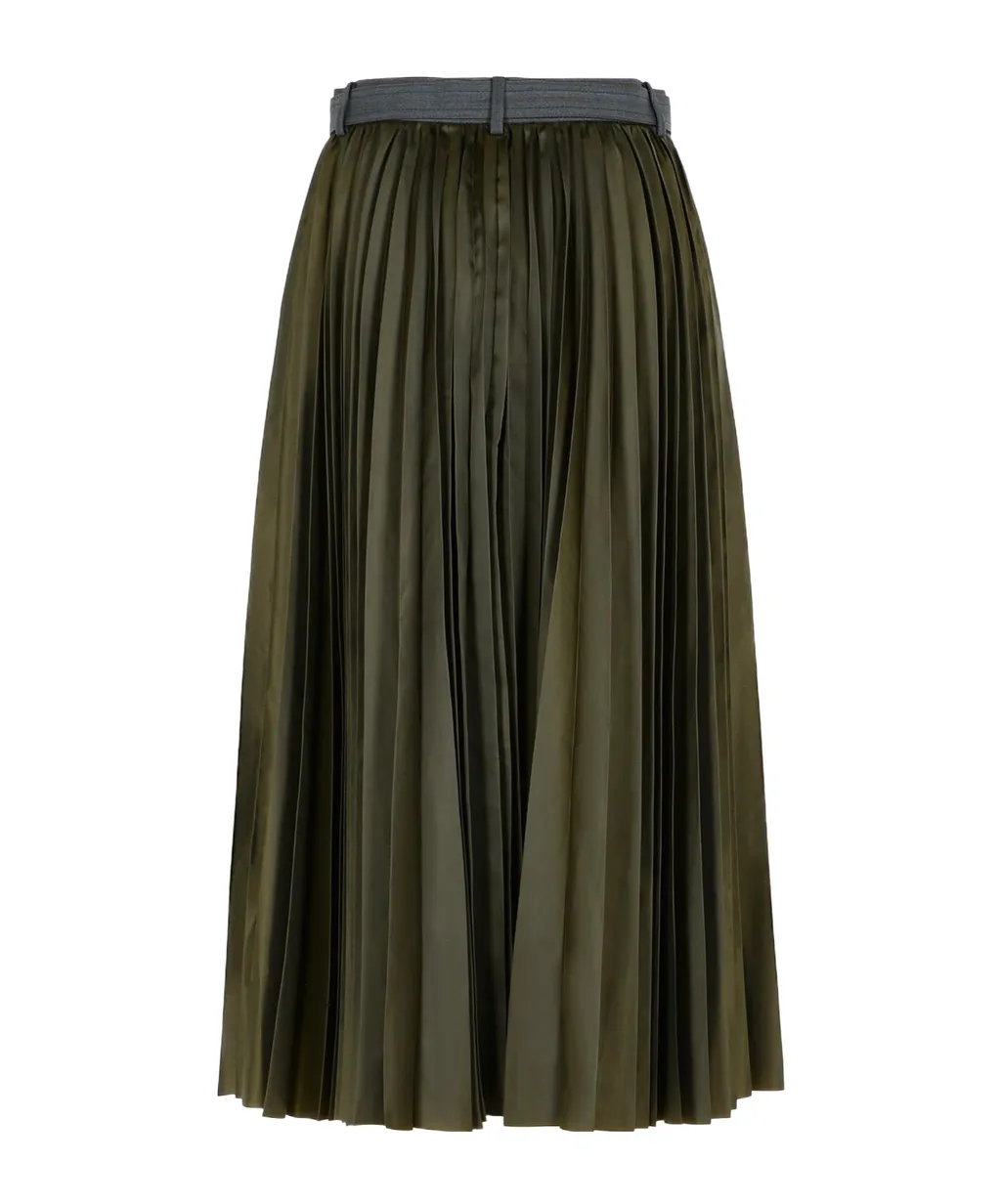 Striped Belted Skirt