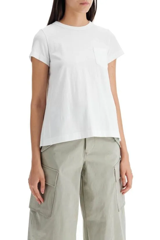 Knife-Pleats Crew-Neck T-Shirt