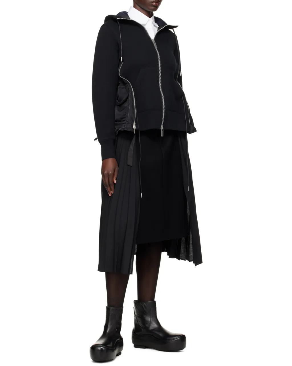 Panelled Zipped Jacket