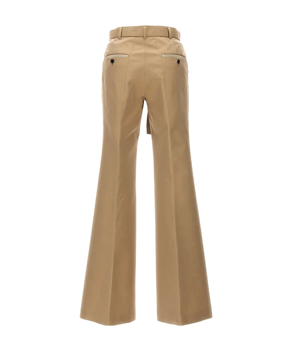 Flared Belted Trousers