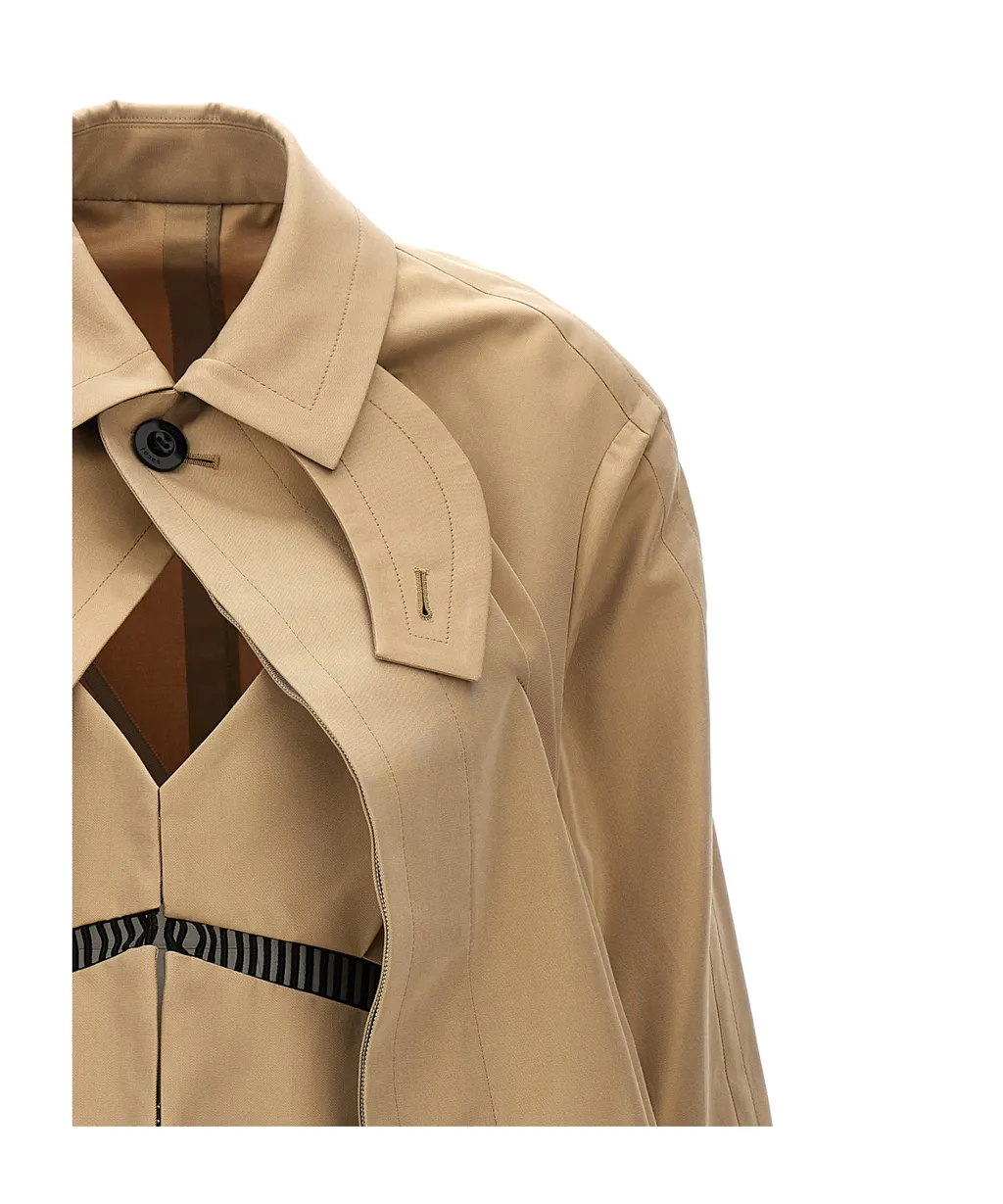 Pleated Trench Coat Underlayer