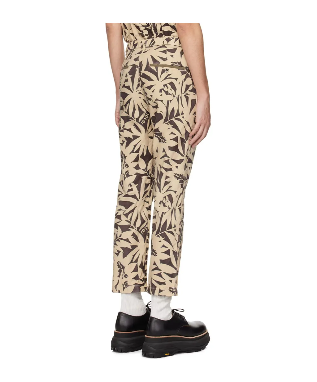 Logo Printing Details Casual Pants