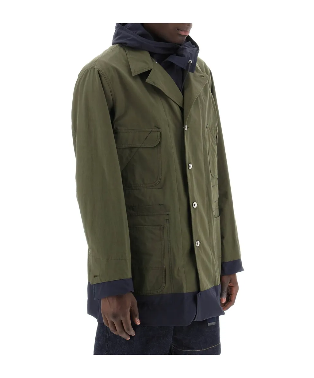 Single-Breasted Layered Coat