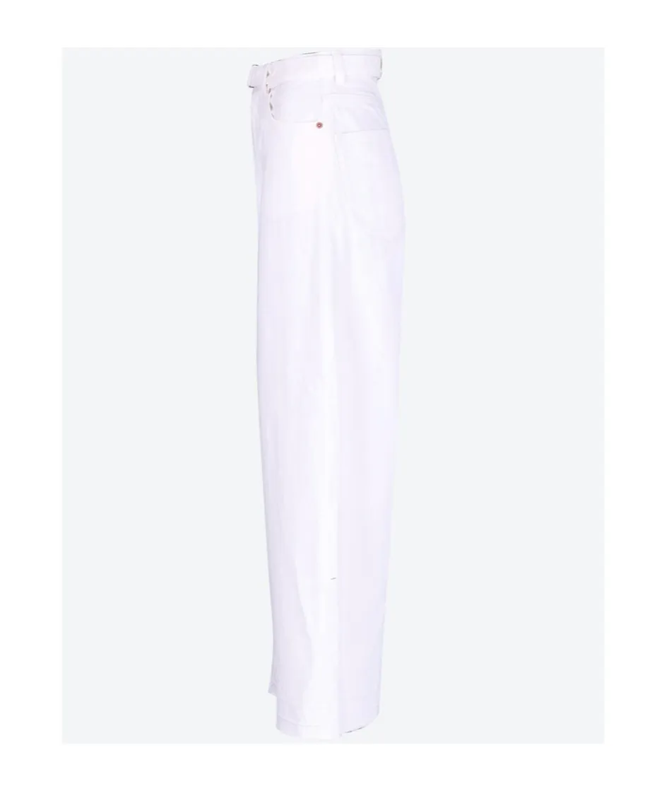 Belted Raw Cut Jeans